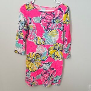 Lilly Pulitzer Shift Dress- Floral with 3/4 Sleeves
